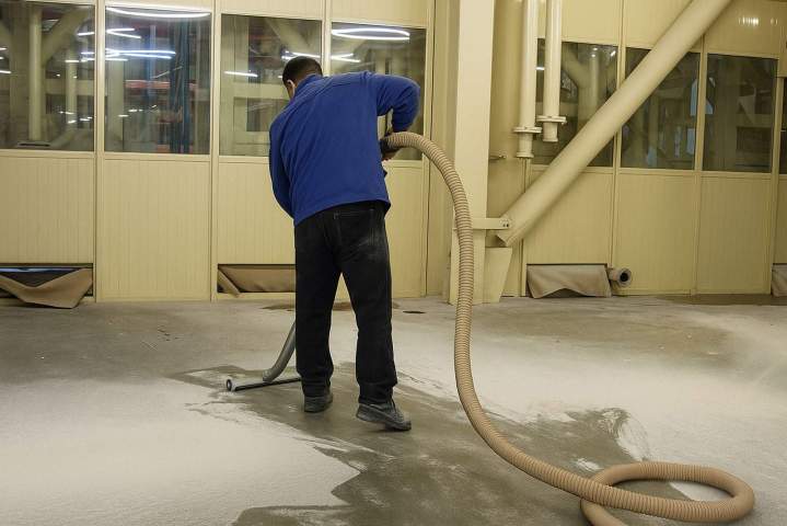 Aspiration centralisée haute dépression pour le nettoyage industriel